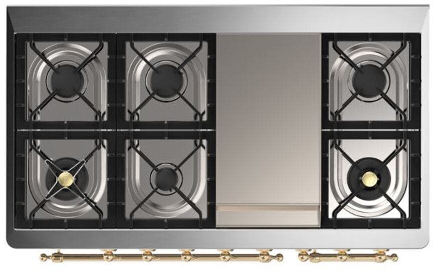 Ilve UM12FDQNS3BGGLP Liquid Propane In Blue Grey W/ Brass Trim