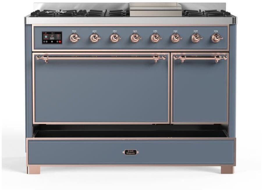 Ilve UM12FDQNS3BGP Natural Gas In Blue Grey W/ Copper Trim