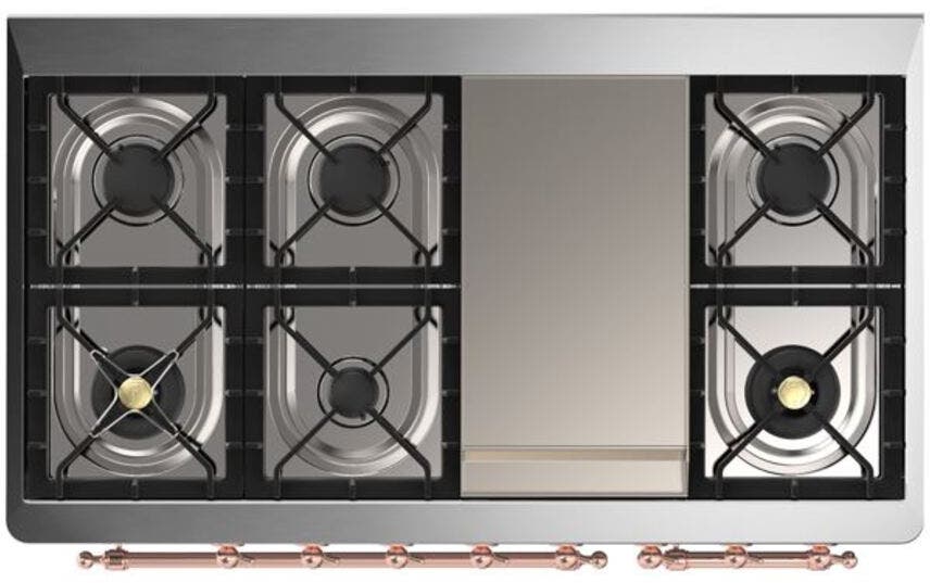 Ilve UM12FDQNS3BGP Natural Gas In Blue Grey W/ Copper Trim