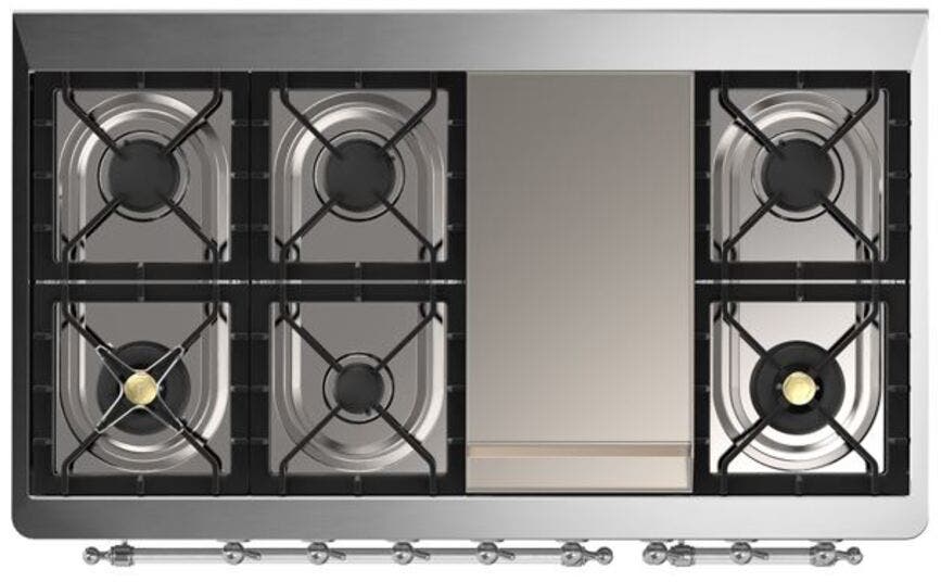 Ilve UM12FDQNS3BKCLP Liquid Propane In Glossy Black W/ Chrome Trim