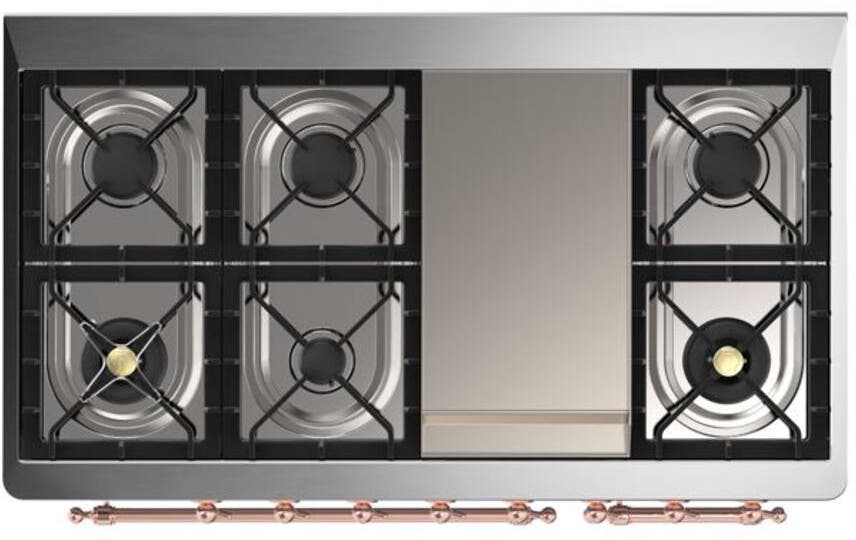 Ilve UM12FDQNS3BKPLP Liquid Propane In Glossy Black W/ Copper Trim