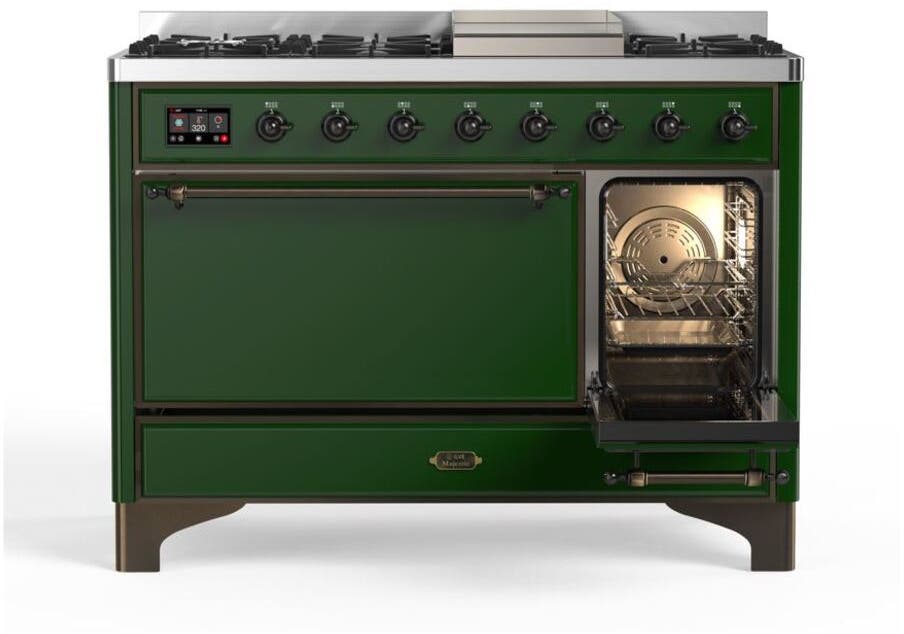 Ilve UM12FDQNS3EGBLP Liquid Propane In Emerald Green W/ Bronze Trim
