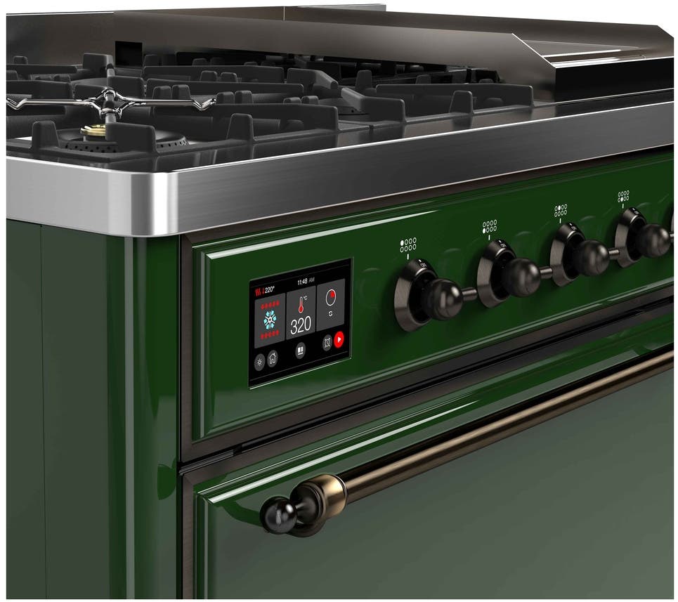 Ilve UM12FDQNS3EGBLP Liquid Propane In Emerald Green W/ Bronze Trim