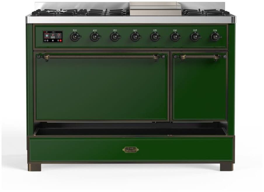 Ilve UM12FDQNS3EGBLP Liquid Propane In Emerald Green W/ Bronze Trim