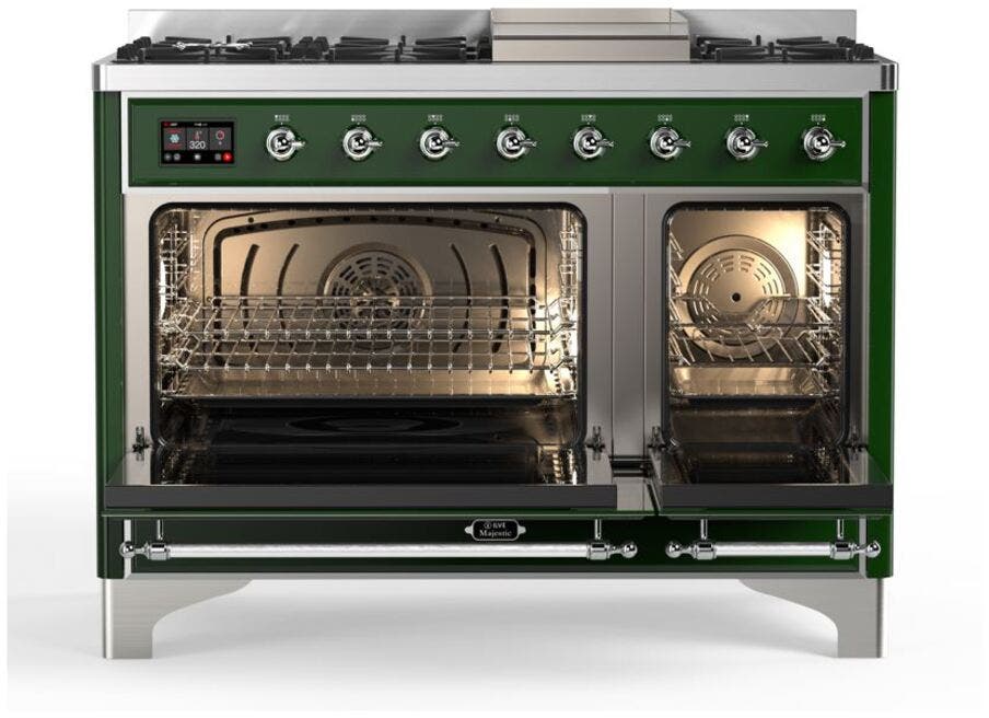 Ilve UM12FDQNS3EGC Natural Gas In Emerald Green W/ Chrome Trim