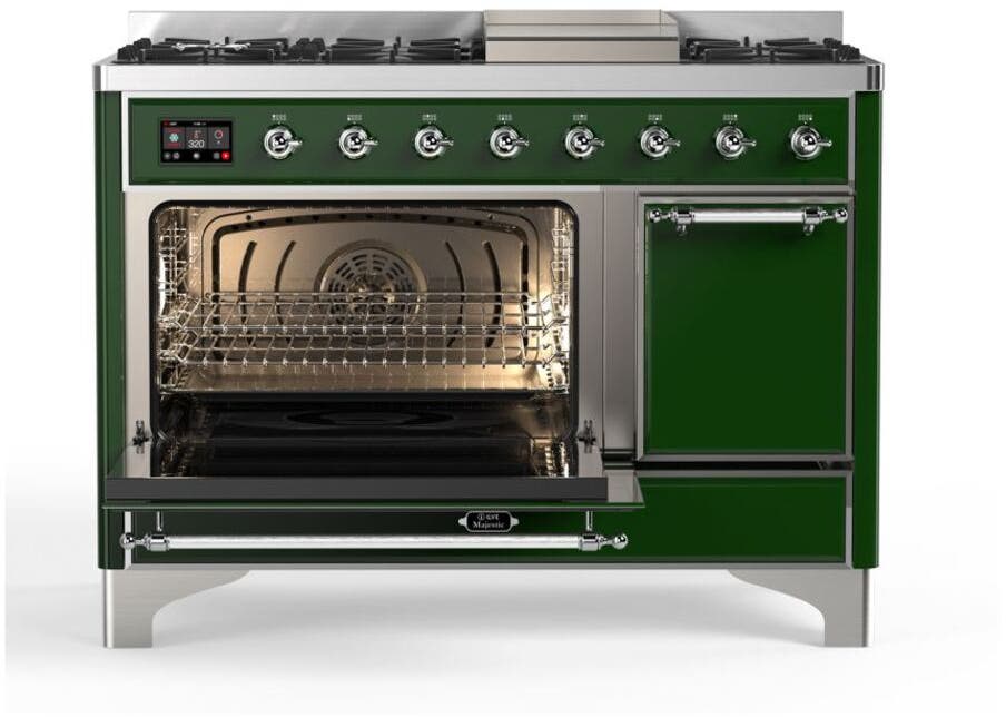 Ilve UM12FDQNS3EGC Natural Gas In Emerald Green W/ Chrome Trim