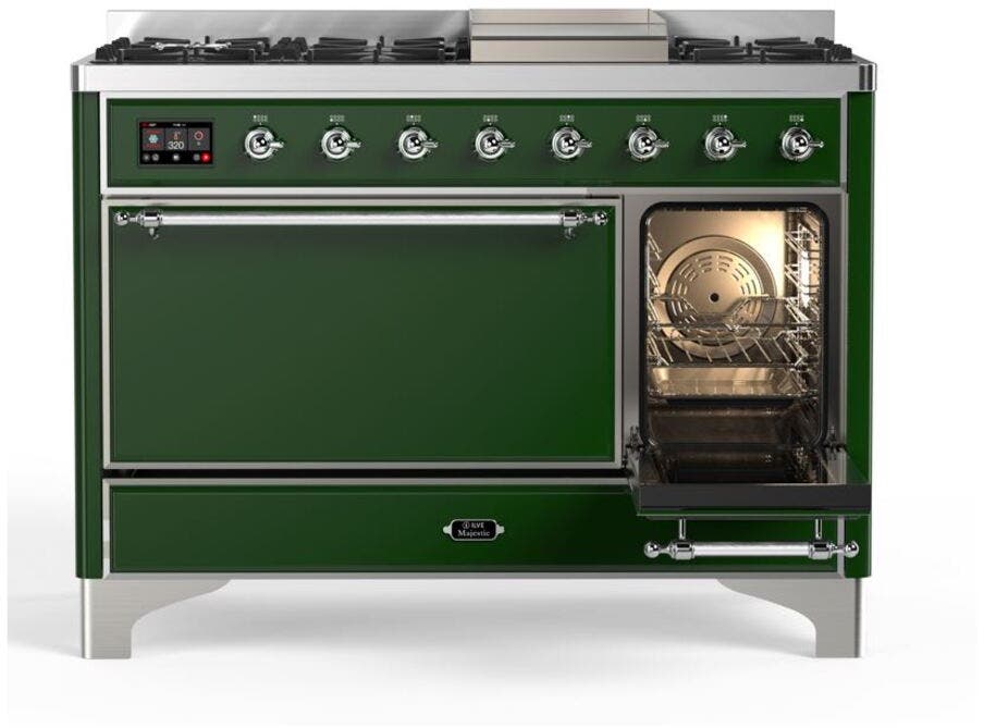 Ilve UM12FDQNS3EGC Natural Gas In Emerald Green W/ Chrome Trim