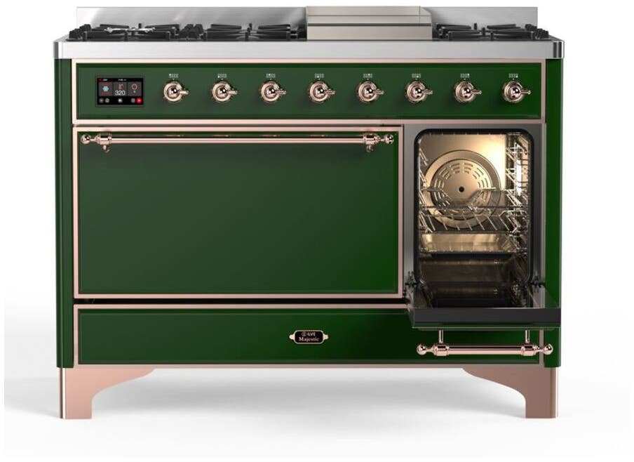 Ilve UM12FDQNS3EGPLP Liquid Propane In Emerald Green W/ Copper Trim