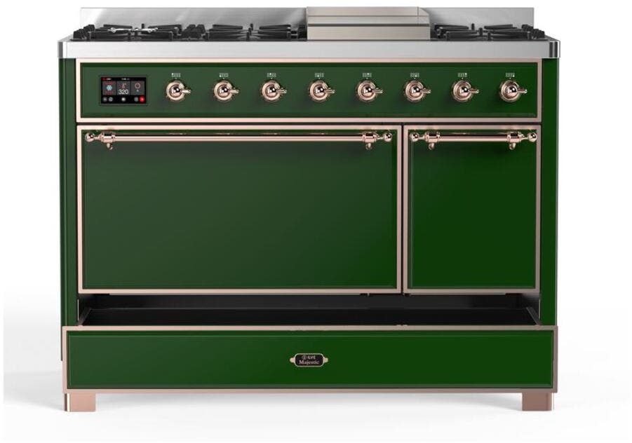 Ilve UM12FDQNS3EGPLP Liquid Propane In Emerald Green W/ Copper Trim