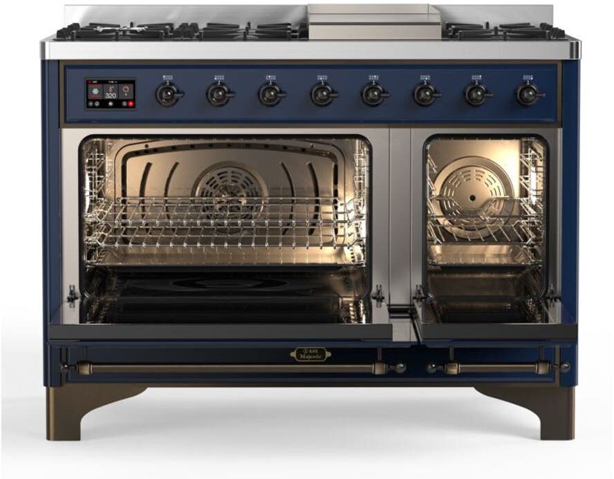 Ilve UM12FDQNS3MBBLP Liquid Propane In Midnight Blue W/ Bronze Trim