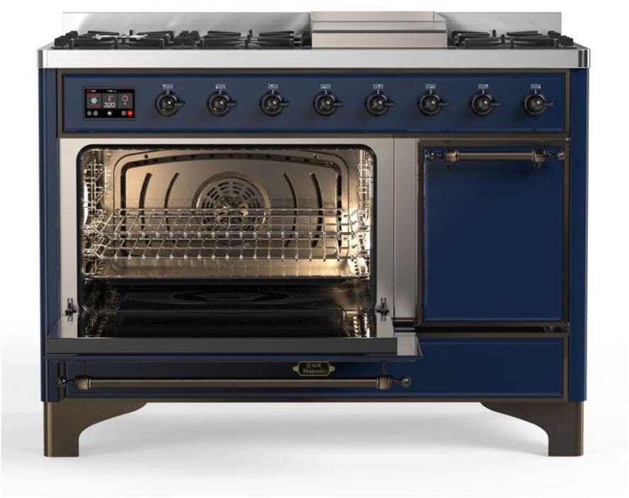 Ilve UM12FDQNS3MBBLP Liquid Propane In Midnight Blue W/ Bronze Trim