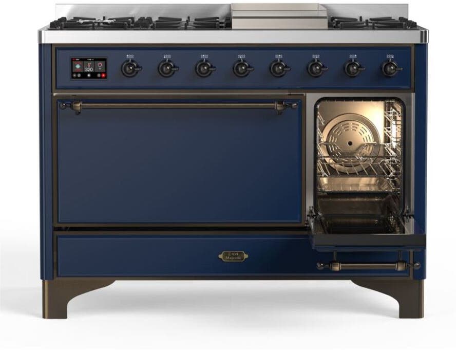 Ilve UM12FDQNS3MBBLP Liquid Propane In Midnight Blue W/ Bronze Trim
