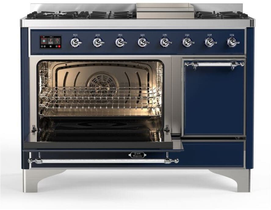Ilve UM12FDQNS3MBC Natural Gas In Midnight Blue W/ Chrome Trim