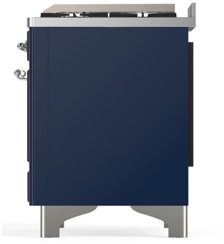 Ilve UM12FDQNS3MBC Natural Gas In Midnight Blue W/ Chrome Trim