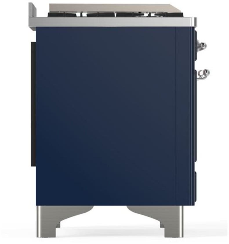 Ilve UM12FDQNS3MBC Natural Gas In Midnight Blue W/ Chrome Trim