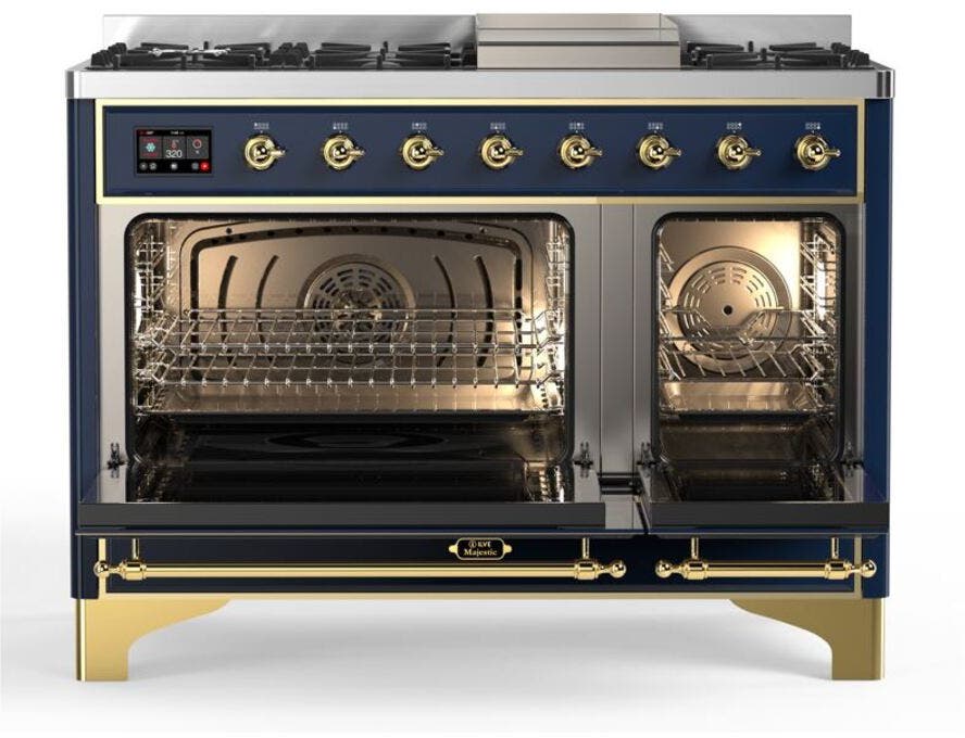 Ilve UM12FDQNS3MBGLP Liquid Propane In Midnight Blue W/ Brass Trim