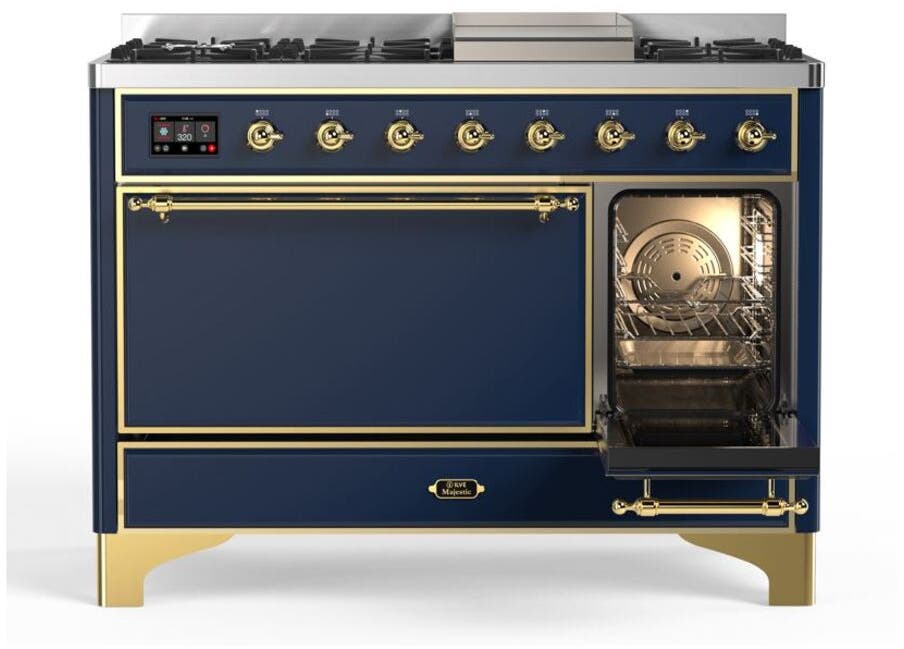 Ilve UM12FDQNS3MBGLP Liquid Propane In Midnight Blue W/ Brass Trim