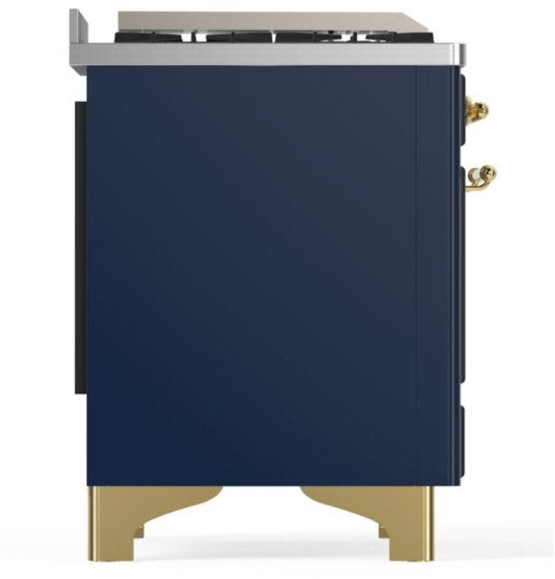 Ilve UM12FDQNS3MBG Natural Gas In Midnight Blue W/ Brass Trim