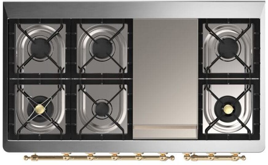 Ilve UM12FDQNS3MBG Natural Gas In Midnight Blue W/ Brass Trim