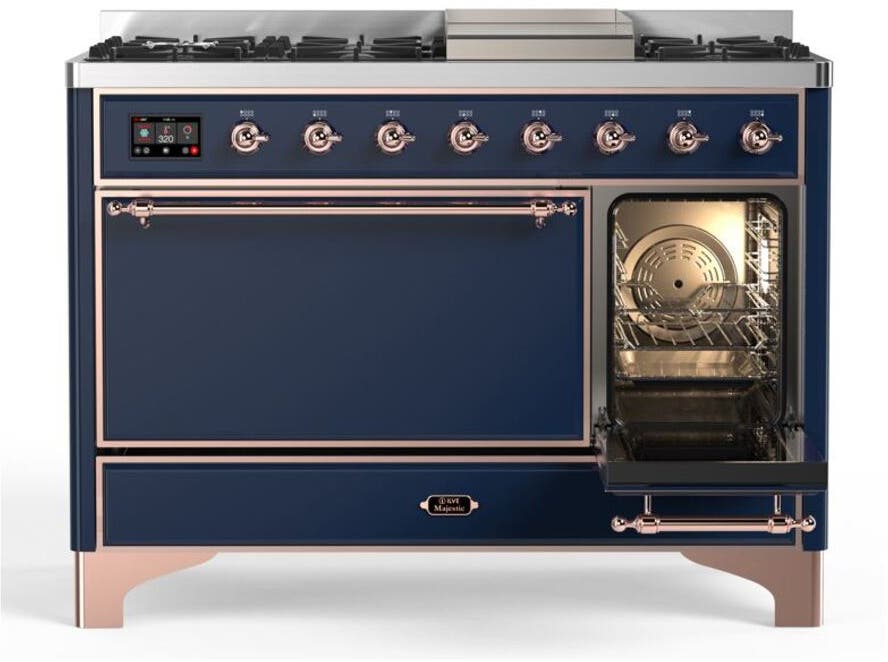 Ilve UM12FDQNS3MBPLP Liquid Propane In Midnight Blue W/ Copper Trim