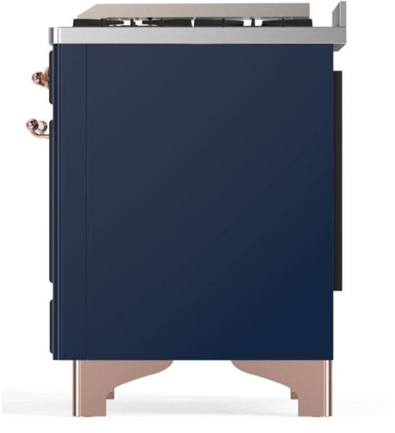 Ilve UM12FDQNS3MBPLP Liquid Propane In Midnight Blue W/ Copper Trim
