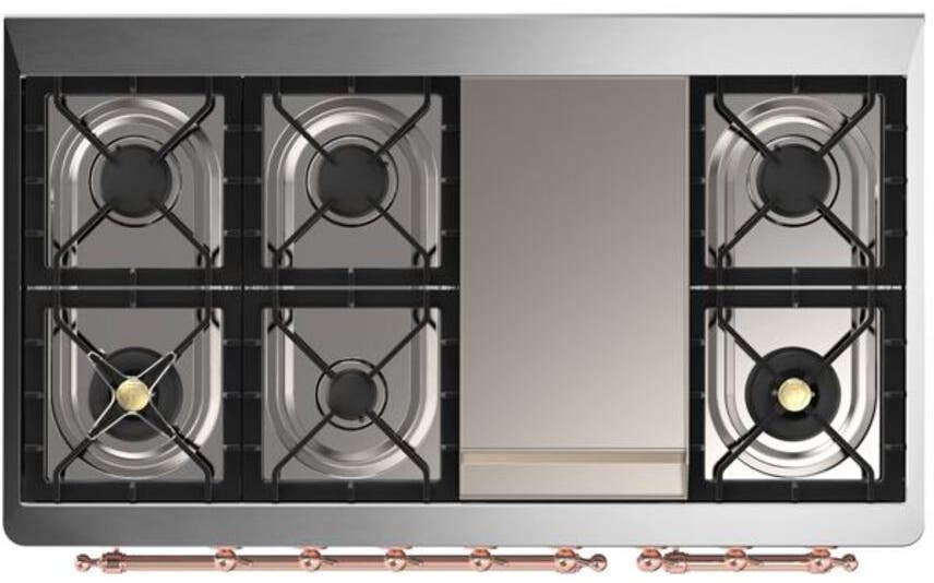 Ilve UM12FDQNS3MBPLP Liquid Propane In Midnight Blue W/ Copper Trim