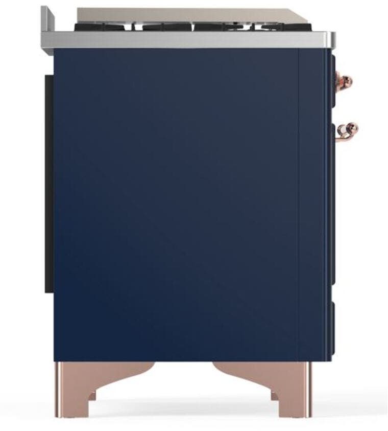 Ilve UM12FDQNS3MBP Natural Gas In Midnight Blue W/ Copper Trim