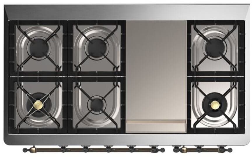 Ilve UM12FDQNS3MGB Natural Gas In Matte Graphite W/ Bronze Trim
