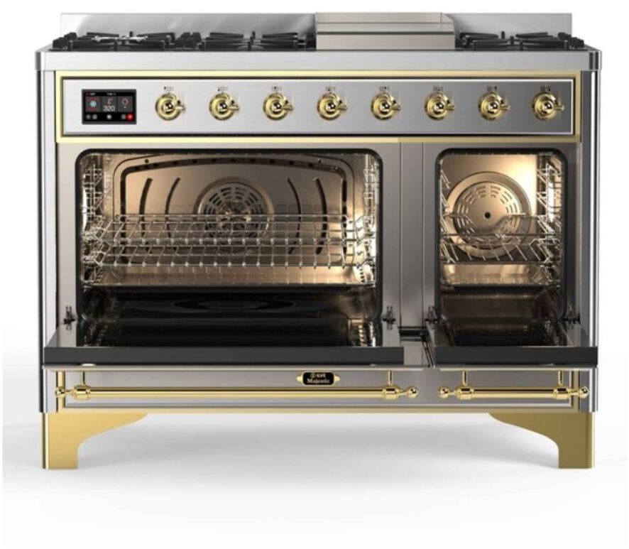 Ilve UM12FDNS3SSGLP Stainless Steel, Brass Trim - LP