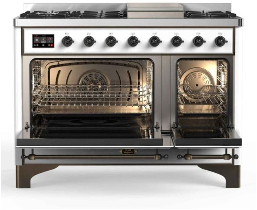 Ilve UM12FDNS3WHBLP Liquid Propane In White W/ Bronze Trim