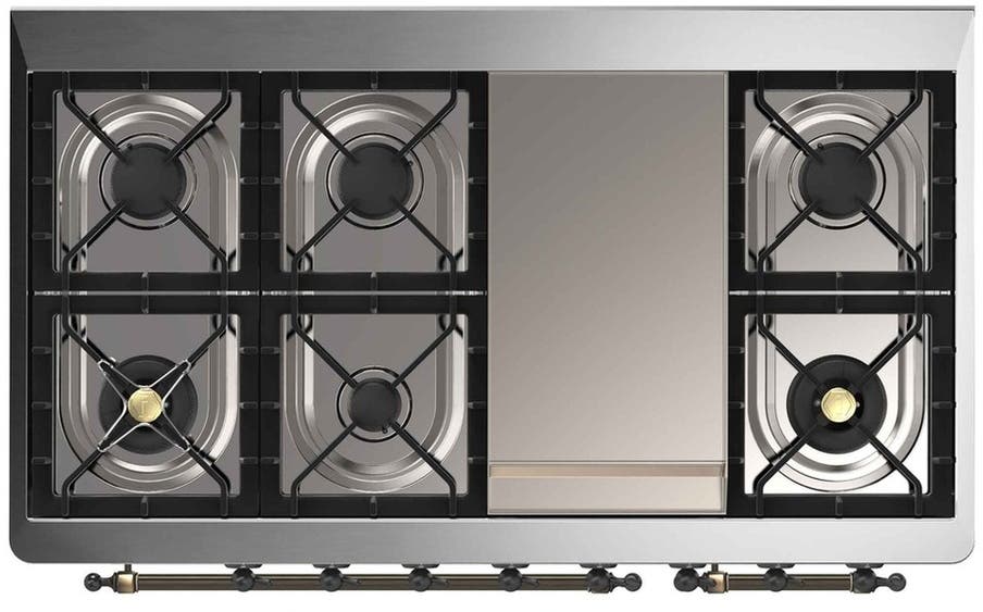 Ilve UM12FDNS3WHBLP Liquid Propane In White W/ Bronze Trim