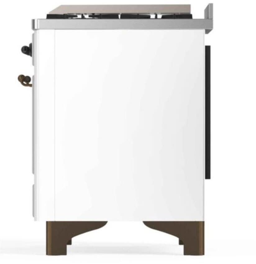 Ilve UM12FDNS3WHBLP Liquid Propane In White W/ Bronze Trim