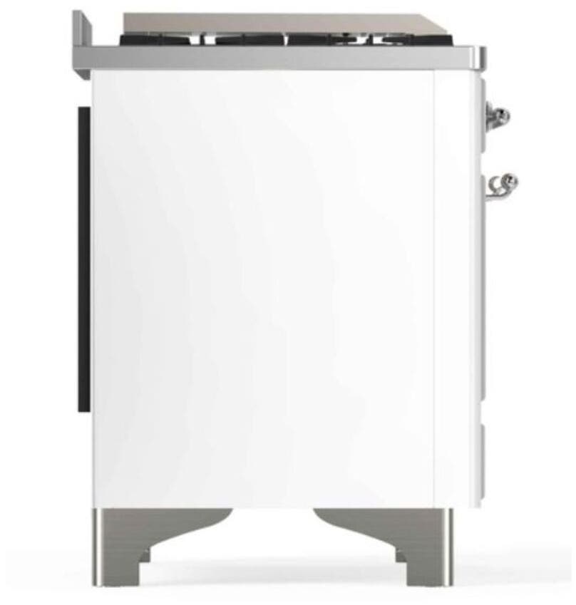 Ilve UM12FDNS3WHC Natural Gas In White W/ Chrome Trim