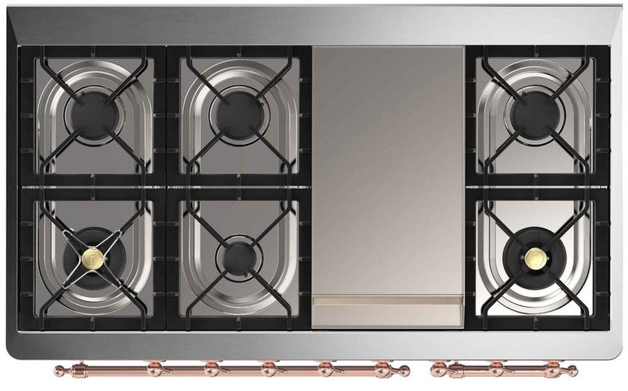 Ilve UM12FDNS3WHP Natural Gas In White W/ Copper Trim