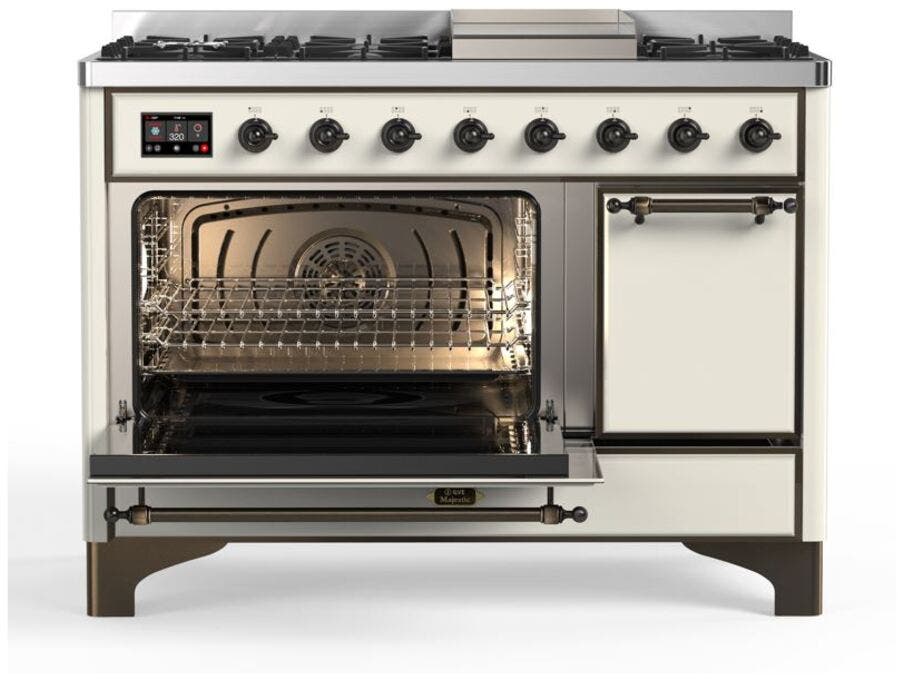 Ilve UM12FDQNS3AWB Natural Gas In Antique White W/ Bronze Trim
