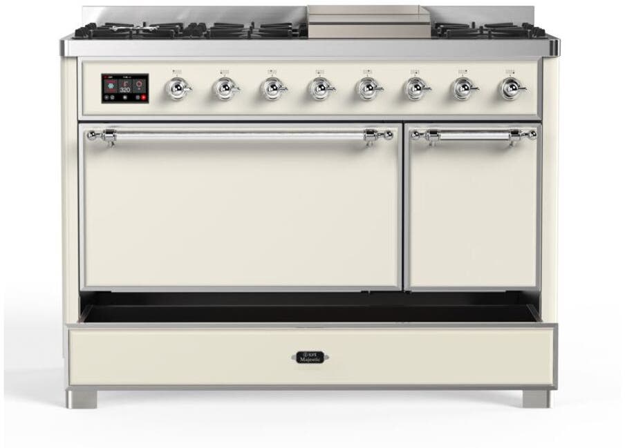 Ilve UM12FDQNS3AWCLP Liquid Propane In Antique White W/ Chrome Trim