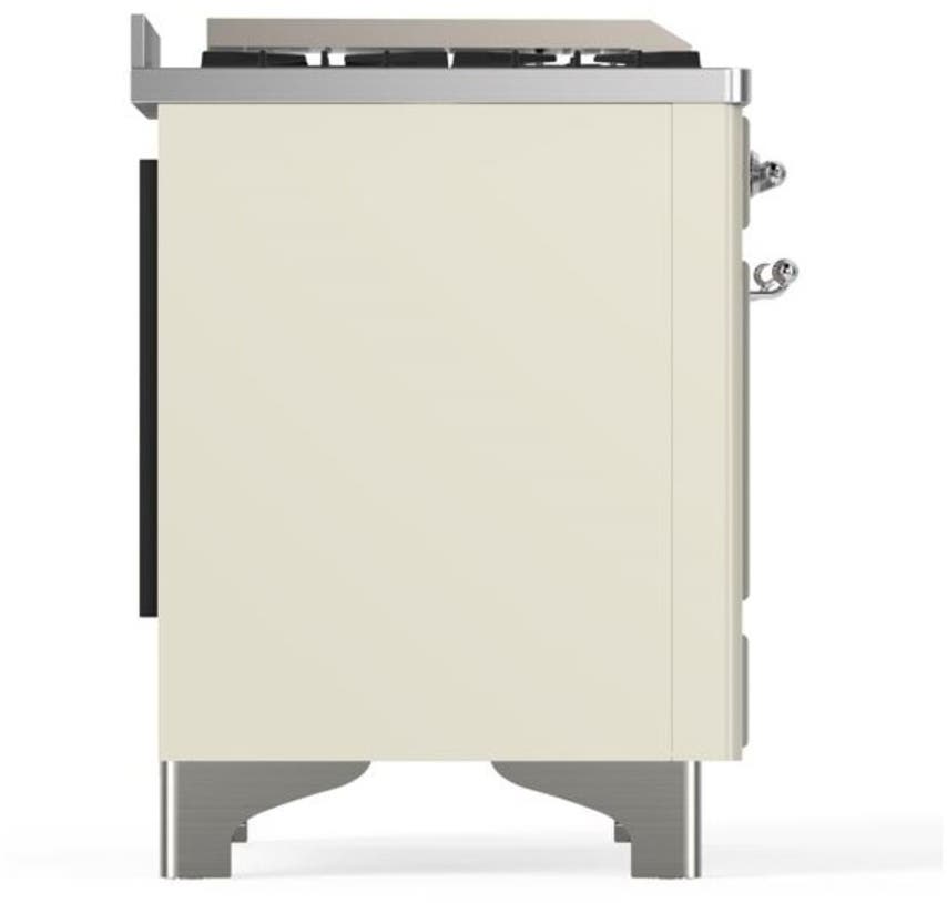 Ilve UM12FDQNS3AWC Natural Gas In Antique White W/ Chrome Trim
