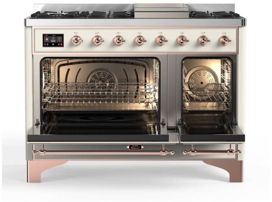 Ilve UM12FDQNS3AWP Natural Gas In Antique White W/ Copper Trim