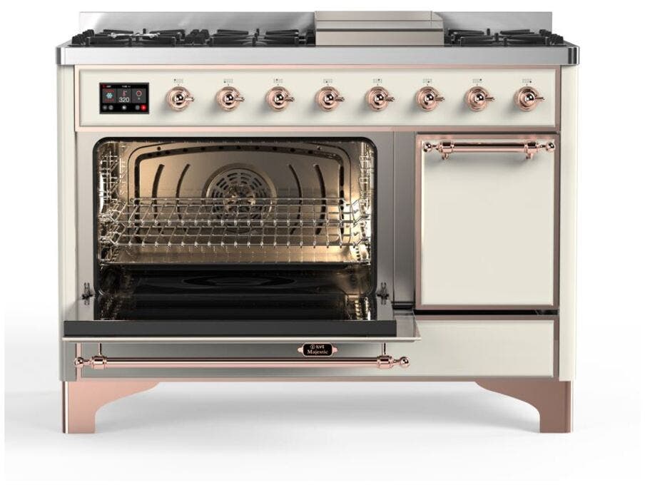 Ilve UM12FDQNS3AWP Natural Gas In Antique White W/ Copper Trim