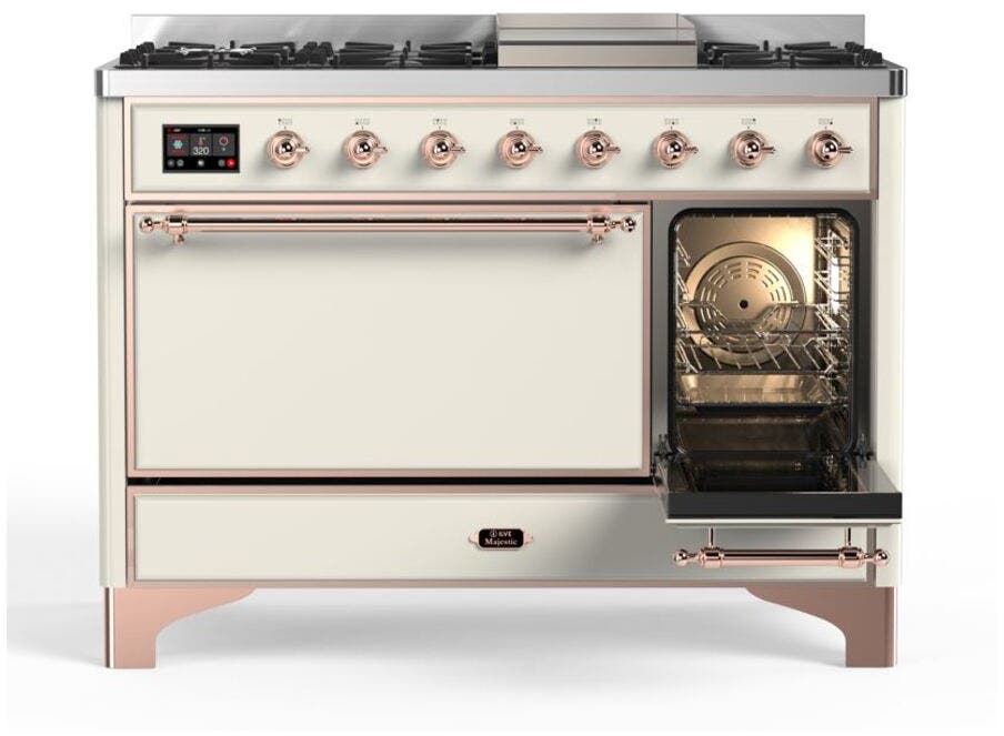 Ilve UM12FDQNS3AWP Natural Gas In Antique White W/ Copper Trim