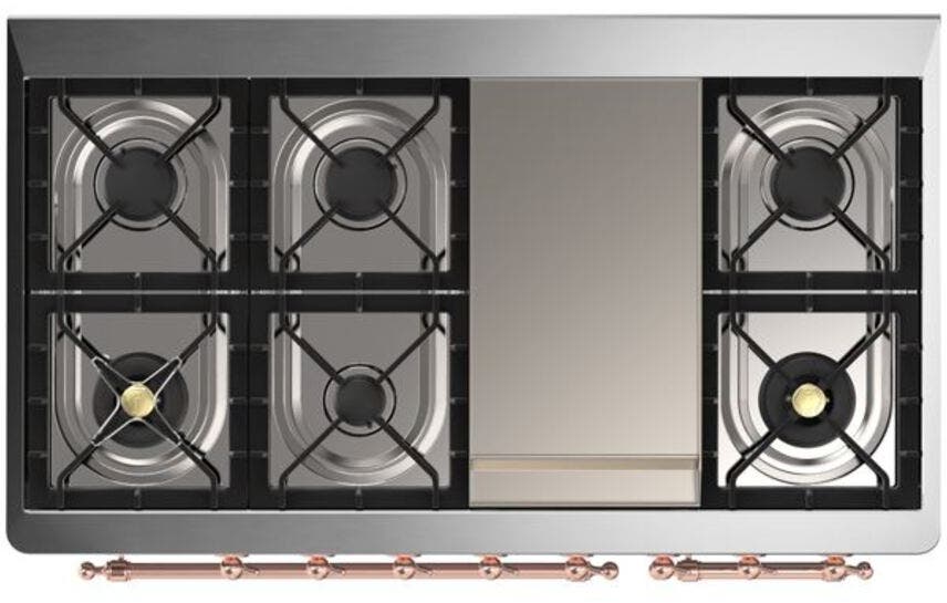 Ilve UM12FDQNS3AWP Natural Gas In Antique White W/ Copper Trim
