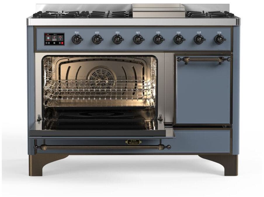 Ilve UM12FDQNS3BGBLP Liquid Propane In Blue Grey W/ Bronze Trim