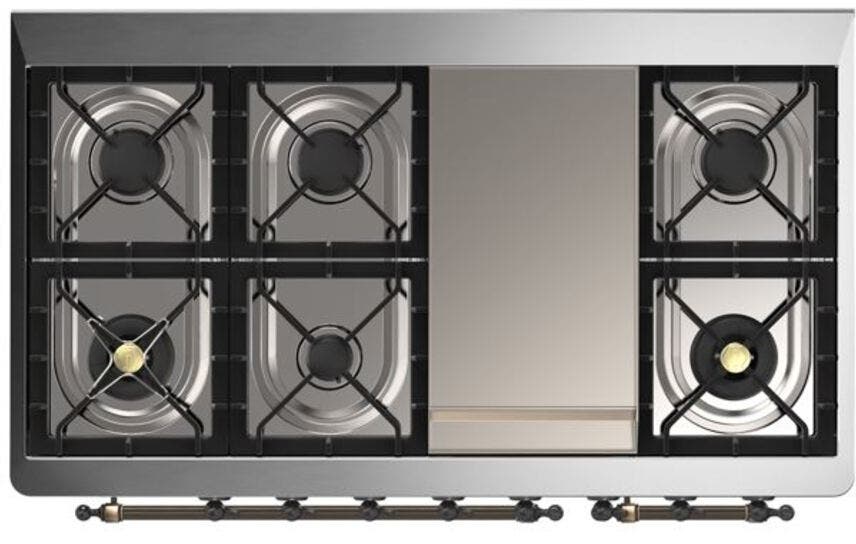 Ilve UM12FDQNS3BGBLP Liquid Propane In Blue Grey W/ Bronze Trim