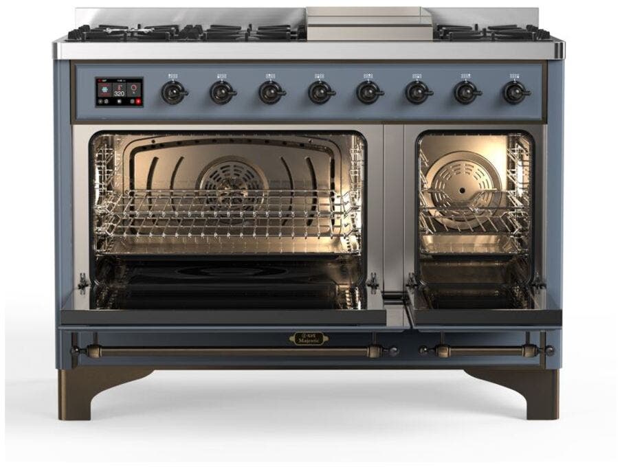 Ilve UM12FDQNS3BGB Natural Gas In Blue Grey W/ Bronze Trim