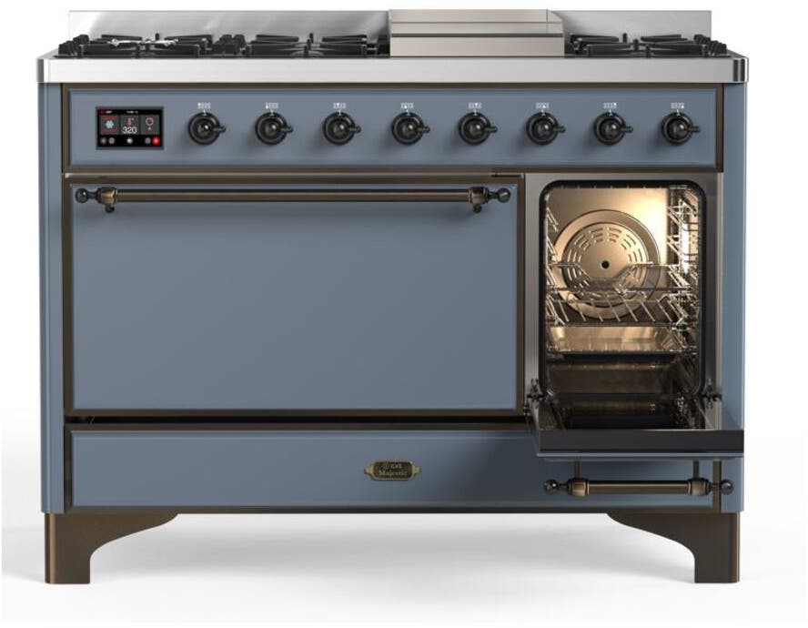 Ilve UM12FDQNS3BGB Natural Gas In Blue Grey W/ Bronze Trim