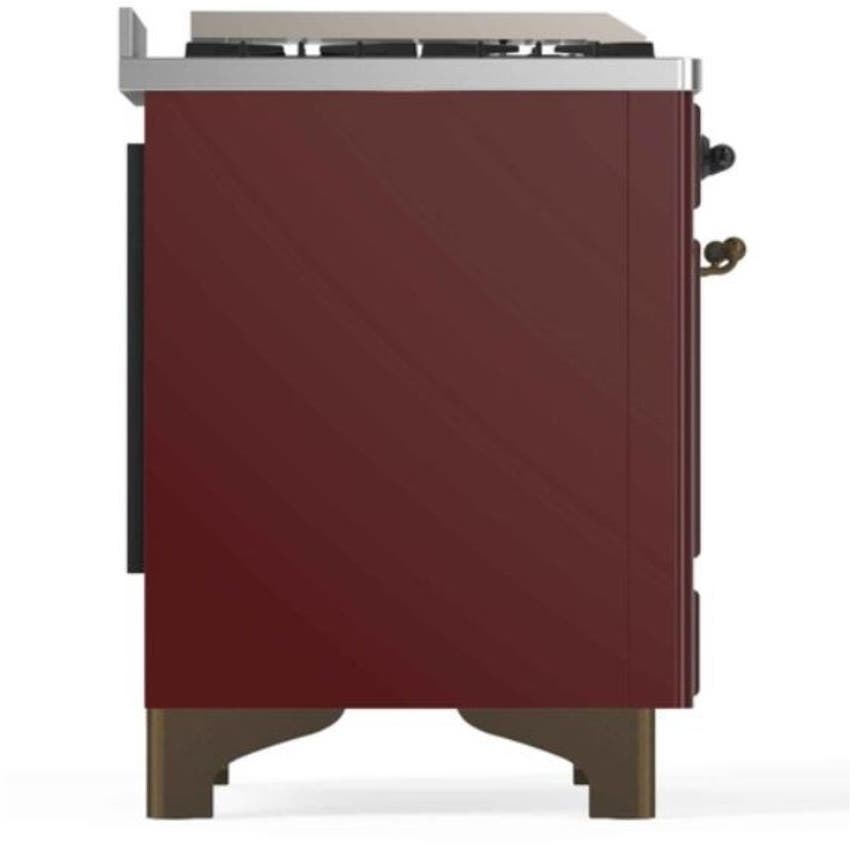 Ilve UM12FDNS3BUB Natural Gas In Burgundy W/ Bronze Trim