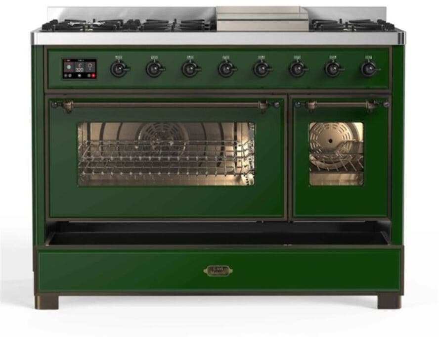 Ilve UM12FDNS3EGBLP Liquid Propane In Emerald Green W/ Bronze Trim