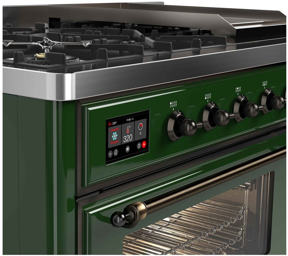 Ilve UM12FDNS3EGB Natural Gas In Emerald Green W/ Bronze Trim