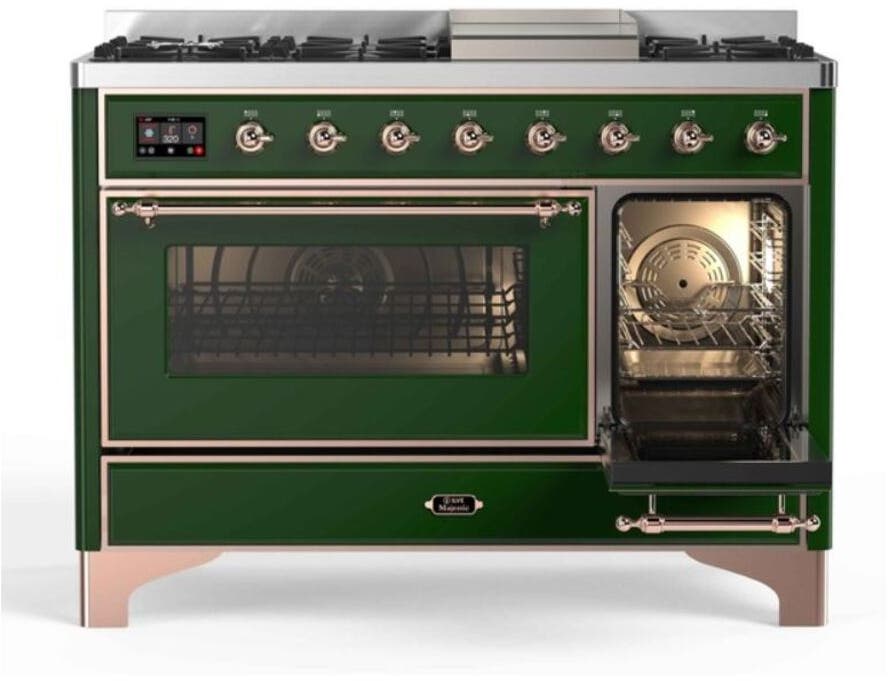 Ilve UM12FDNS3EGPLP Liquid Propane In Emerald Green W/ Copper Trim