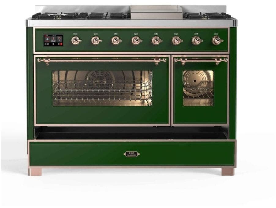 Ilve UM12FDNS3EGPLP Liquid Propane In Emerald Green W/ Copper Trim